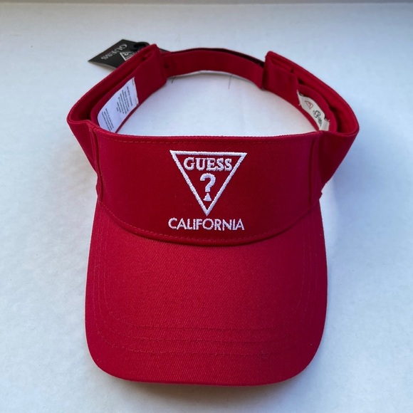 New GUESS California Visor Red UNISEX - Picture 1 of 4